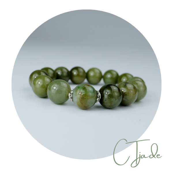 2105108 Trang sức phong thủy hộ mệnh CTjade vòng tay đá Cẩm thạch thiên nhiên